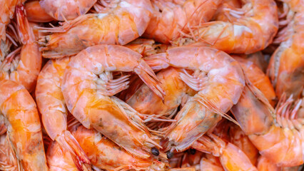 Thai food, fried prawns with salt and chili