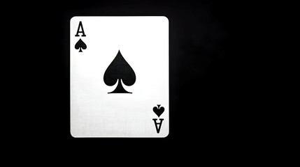 Ace of Spades Playing Card Close Up