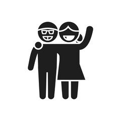 Happy Friends Posing Icon