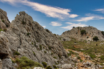 mountain landscape with blue sky