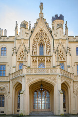 Lednice Castle complex, UNESCO World Heritage site in the South Moravia region in Lednice, Czech Republic