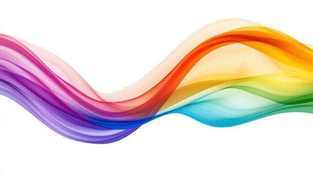 Colorful Abstract Fluid Art Pattern Design with Soft Blends a Mesmerizing Visual Display on White