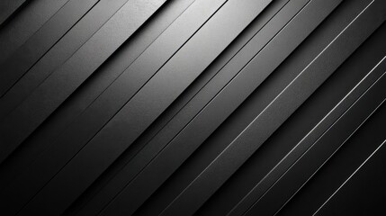 Obraz premium Minimalist dark abstract wallpaper with diagonal lines and copy space. Design template with white center text area. Ideal for banners.
