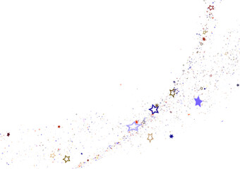 Naklejka premium Colorful Stars on a Black Background