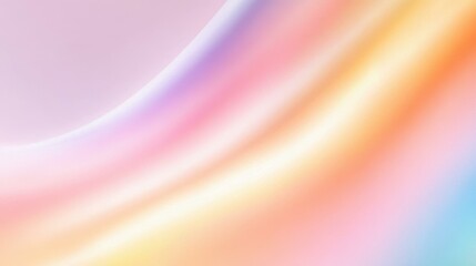Obraz premium Soft Pastel Rainbow Swirl Abstract Background Design with Light and Airy Gentle Color Palette