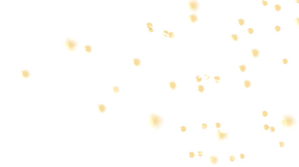 Abstract Golden Confetti on White Background