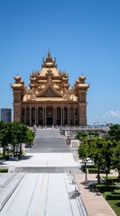 Obraz premium Golden Temple Exterior on Sunny Day