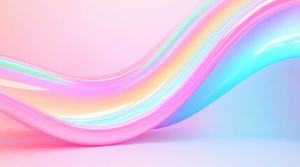 Abstract Pastel Gradient Wave