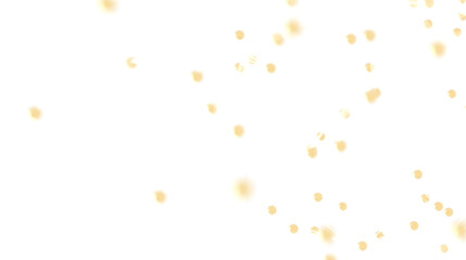 Abstract Gold Confetti on White Background