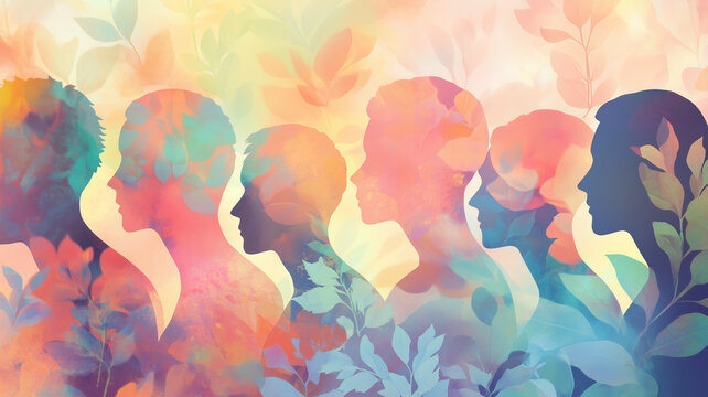 New skill learning, sprout grows from brain, development and practice concept, mental health and spirituality