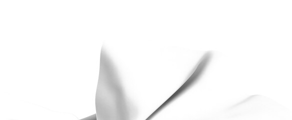 White fabric with a textured surface, draped and flowing.  Great for design backgrounds or product...