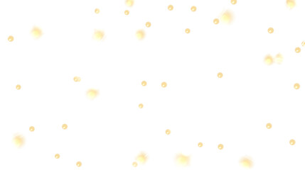 Abstract Golden Glitter on White Background