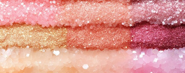 Fototapeta premium Sparkling Glitter Layers Shimmering in Pink Hues