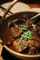 A rich and delicious red wine braised steak