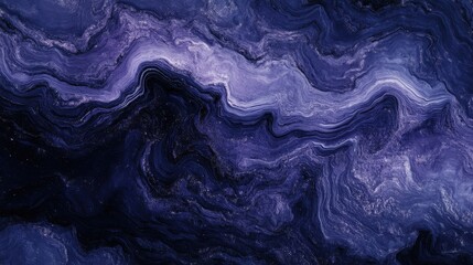 Fototapeta premium Mystic purple abstract waves with ethereal glow in mesmerizing depth