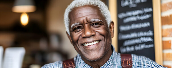 Smiling Senior Man, Happy Retirement, Enjoying Life's Simple Pleasures,  Peaceful Moments, Contentment in Later Years