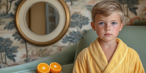 boy in yellow shirt