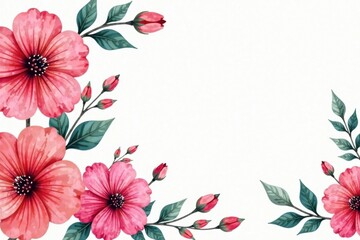 Watercolor business card template with floral elements , creative templates, color palette, vector graphics