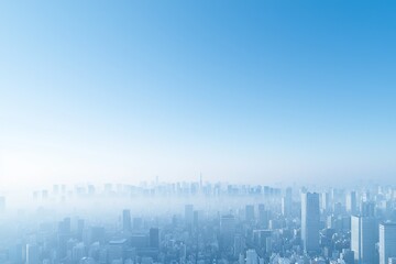 Fototapeta premium Breathtaking urban skyline view city landscape panoramic photography clear day aerial perspective tranquil atmosphere