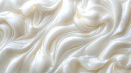 Obraz premium Opulent pearlescent cream swirls artistic cosmetic background
