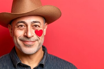 Valentine's day greeting from man or for man: stunning noticeable image of loving middle eastern adult man. Commercial promotion creative. Love confession. Commercial romance. Love commitment.