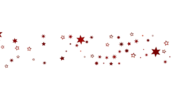 Red Stars Scattered on White