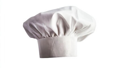 white chef's hat on isolated white background
