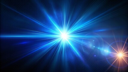 Obraz premium Blue Sunlight Lens Flare: Blurred Light Effect on Transparent Background