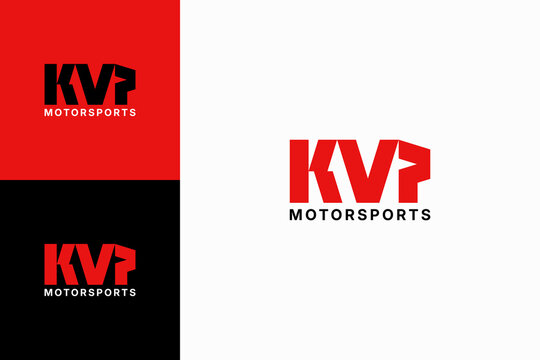 bold Letter KBP logo business design vector ideas for motorsport, automotive, race, and engine business. creative modern logotype of KVP symbol vector design template 