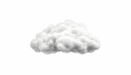 Isolated puffy cloud formation against a bright background, perfect for weather forecasting
