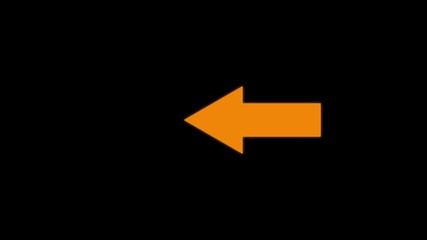 arrow pointing right to left direction on black background.