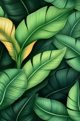 Obraz premium Lush leaves background for design, wallpaper, posters, and artistic compositions