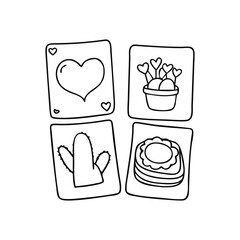 Big set of stickers for Valentine's day