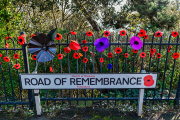 The Road of Remembrance in Folkestone, Kent, England