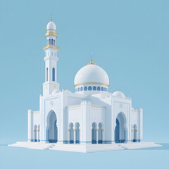 Obraz premium white beautiful mosque 