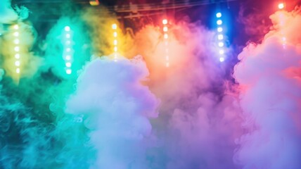 Foggy Urban Nights Aesthetic Exploration of Neon Lights and Atmospheric Ambience