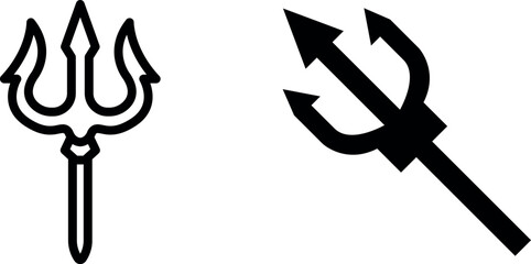 Trident Symbol - Vector Icon Set