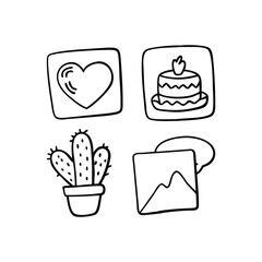 Big set of stickers for Valentine's day