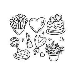 Big set of stickers for Valentine's day