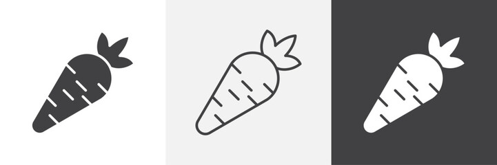 Carrot icons graphics pack vectors.