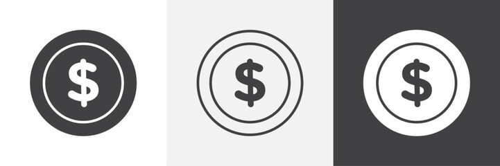 Coin icons graphics pack vectors.