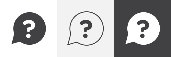 Comment question icons graphics pack vectors.