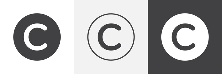 Copyright icons graphics pack vectors.