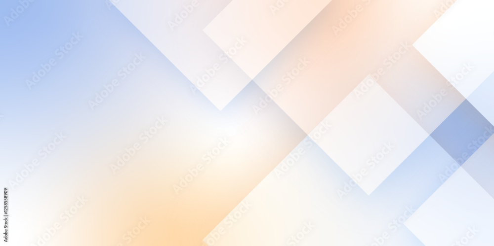 Poster Modern Simple pastel Blue orange abstract Background. triangle shapes layered in technology concept geometric line vector background design for Banner, template space concept presentation design.