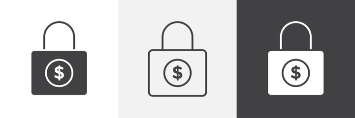 Fixed price icons graphics pack vectors.