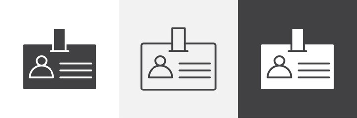 Id badge icons graphics pack vectors.