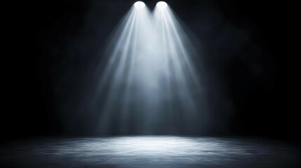 Dramatic Spotlight Effect On Empty Stage
