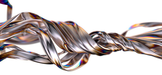 3d fluid shapes with holographic effect