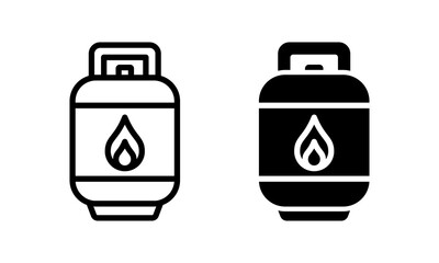 Gas tank icon. LPG gas tank symbol. Suitable for propane gas cylinder graphic resources.