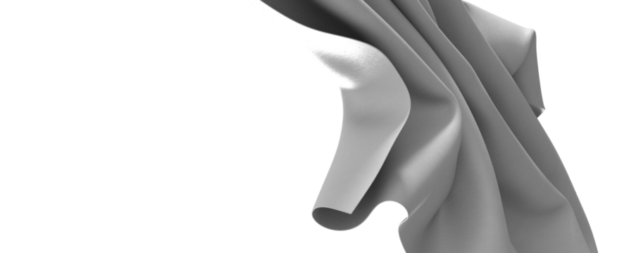 A close-up shot of a white fabric with a smooth and soft texture,  creating a subtle wave pattern.